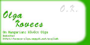 olga kovecs business card